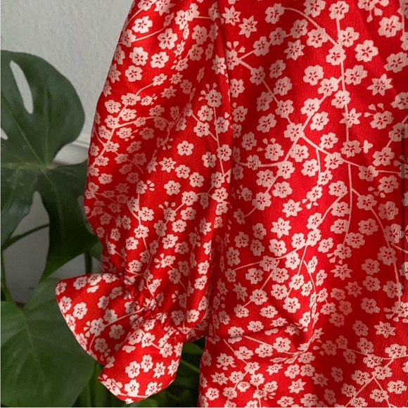 Princess Polly Poppy Moore Floral Mini Dress in Red Size 4 - Picture 9 of 9